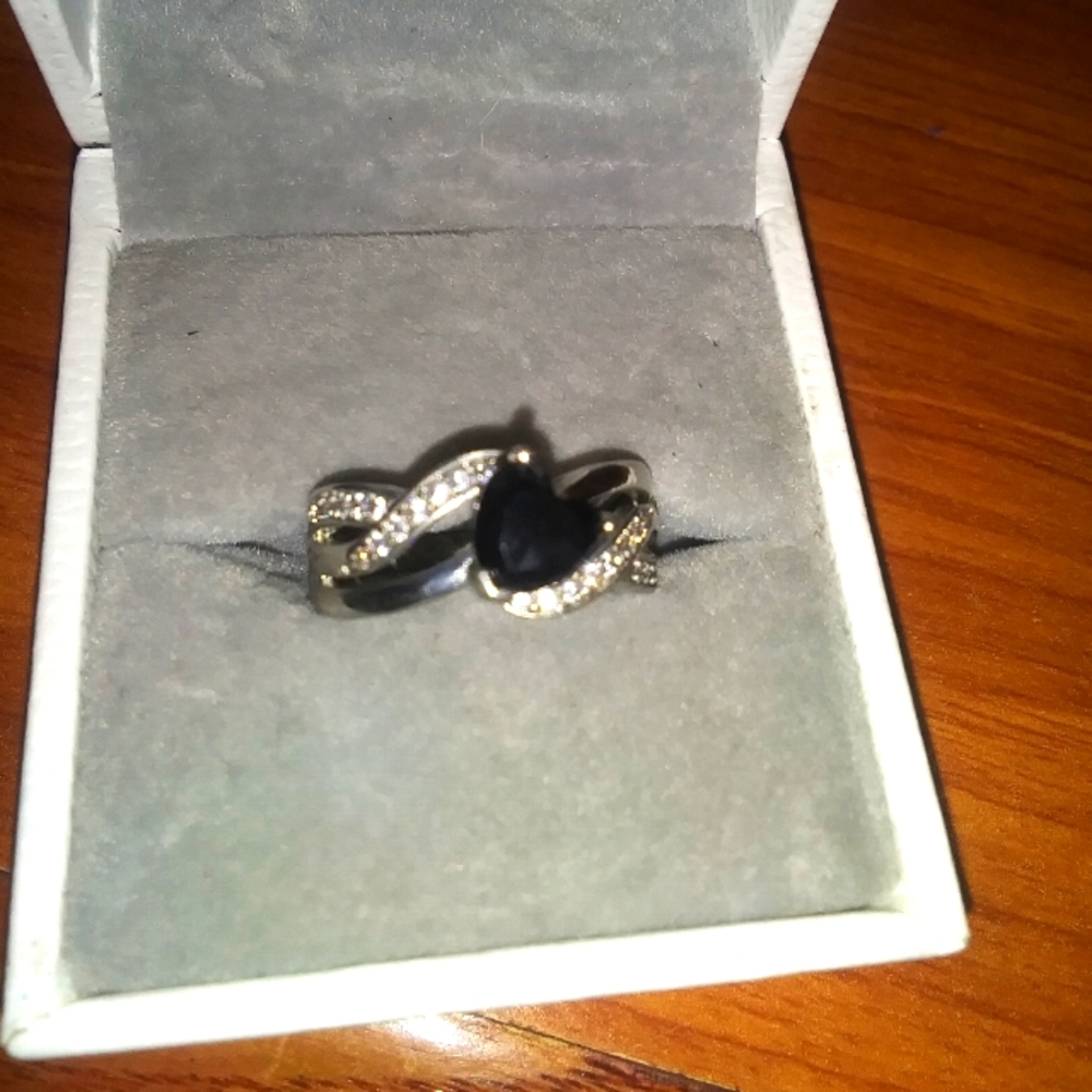 Black sapphire ring